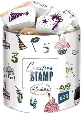 Image du produit Aladine Set de tampons Birthday 2, coussins encreurs inclus, 35 pcs.