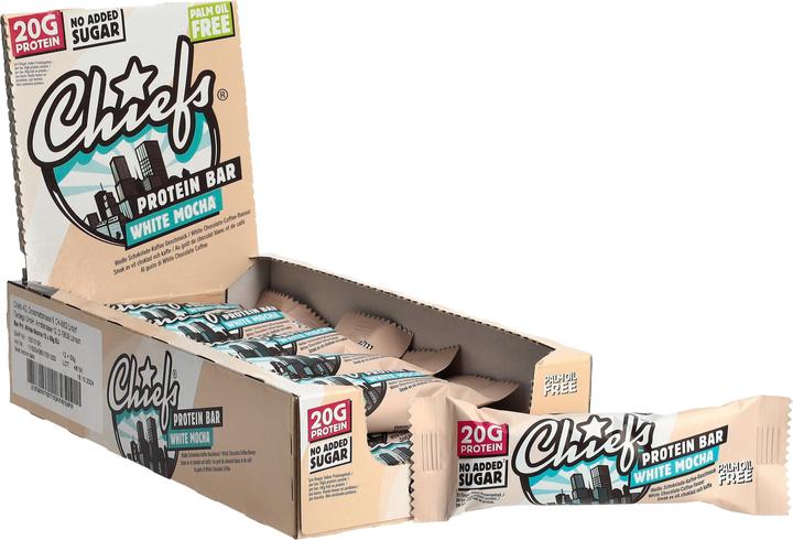 Image du produit Chiefs Protein Bar (Chocolat blanc, 12 pcs, 660 g)