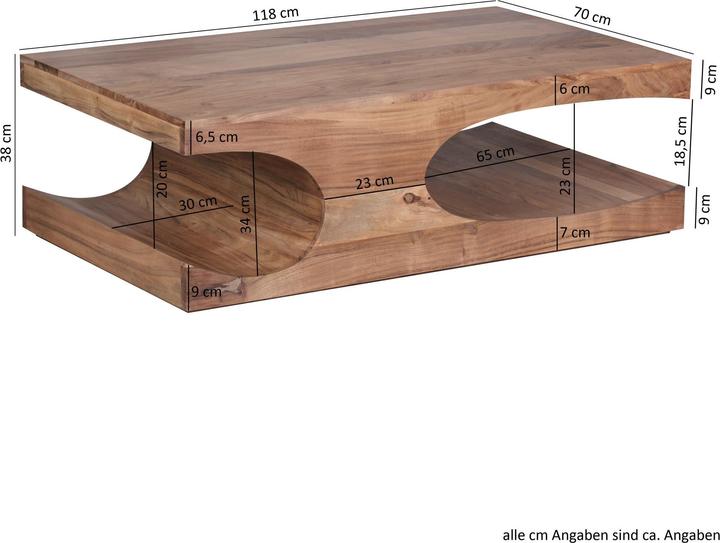 Produktbild FineBuy Couchtisch (118 x 70 x 38 cm)