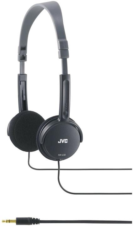 JVC HA-L50 stereo headphones, black (No noise cancelling, Cable)