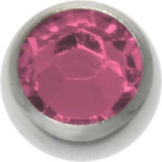 Bijouteria Piercingverschluss (Edelstahl, Kristall)