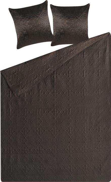 Image du produit Beliani Couvre-lit avec coussins motif gaufré 3 pièces marron 140 x 210 cm RAYEN (140 x 210 cm)