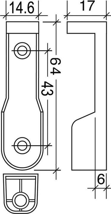 Image du produit Werkstarck Palier d'extrémité de tube d'armoire (1 pcs)