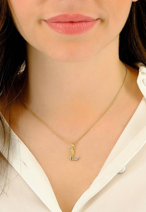 Actual product image Muau Letter (750, White gold, 18K yellow gold)