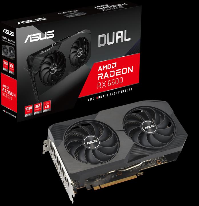Immagine prodotto ASUS DUAL-RX6600-8G-V2,HDMI,DP,attivo (8 GB)