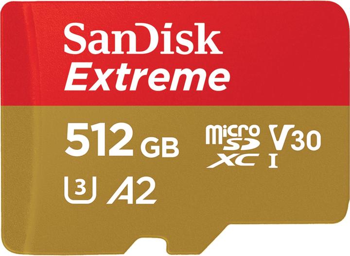 SanDisk Extreme UHS-I V30 (512 GB, microSDXC, U3, UHS-I)