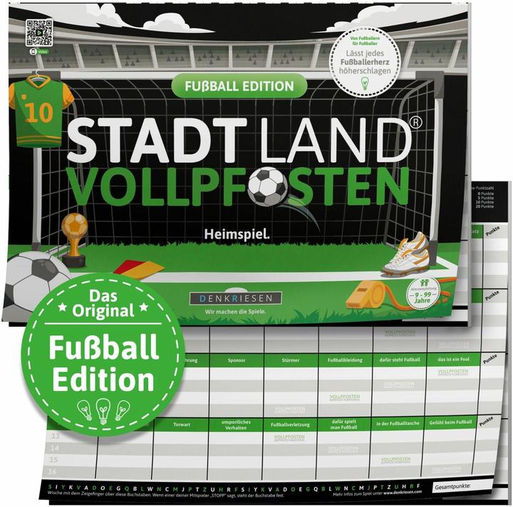 Actual product image Denkriesen STADT LAND VOLLPFOSTEN® A4 - FUSSBALL EDITION "Heimspiel" (Home Game) (German)