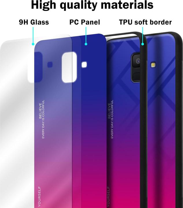 Produktbild Cadorabo TPU 2 Farben Glas Cover (Samsung Galaxy J6 (2018))