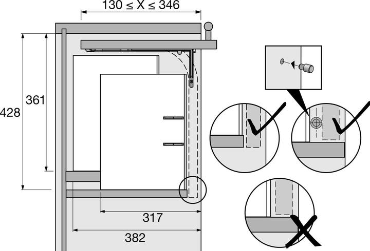 Produktbild Hettich Einschwenk-Klappenbeschlag-Set LIFT UP (1 Stk.)