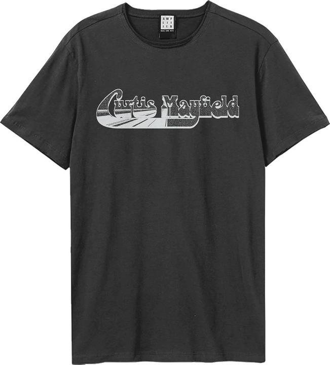 Actual product image Amplified Unisex Adult Curtis Mayfield Logo T-Shirt (XL)