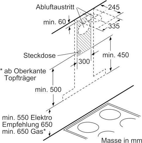 Actual product image Bosch Hausgeräte DWB98JQ50 (Wall hood)