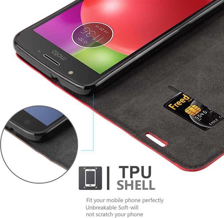 Actual product image Cadorabo Book Invisible Magnet Cover (Motorola Moto E4)