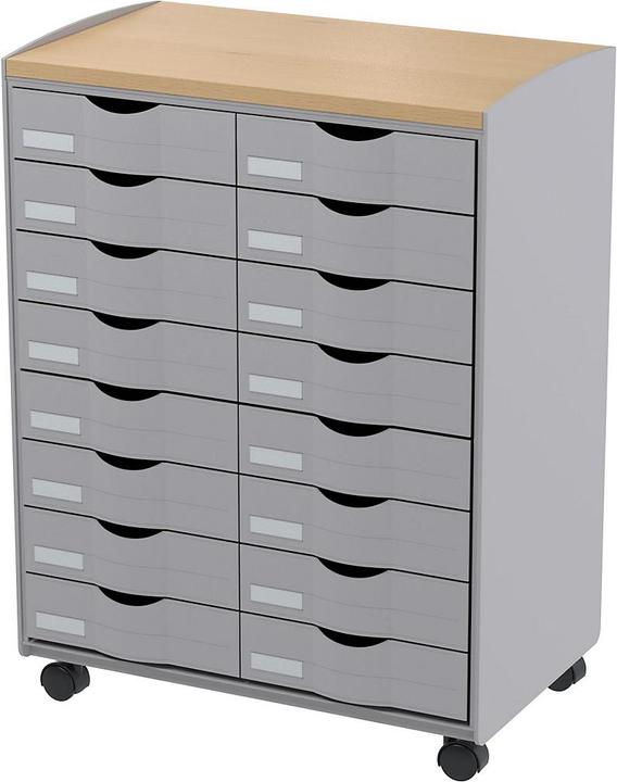 Immagine prodotto Paperflow Carrello con 16 cassetti (55,5 x 74,5 x 35 cm)
