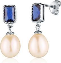 JVD - Silver dangle earrings with turquoise zircons SVLE0775SD2MP00
