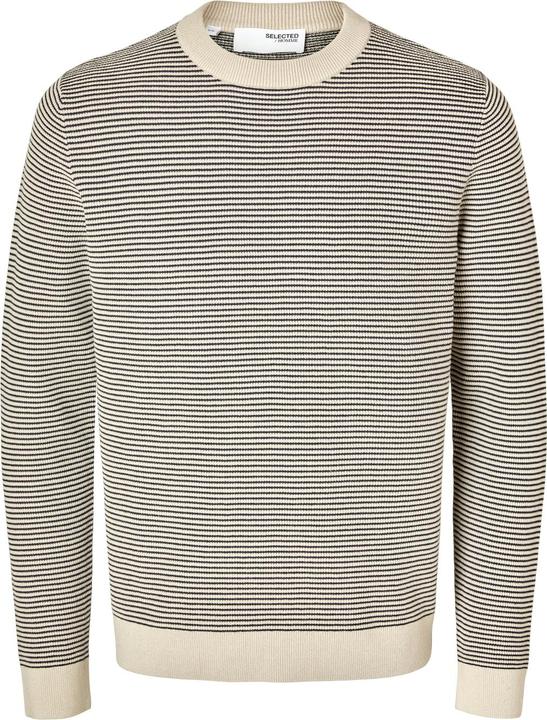 Image du produit Selected Homme Pull-over en maille rayé à col rond (XXL)