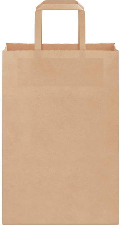 Actual product image VidaXL Kraft paper bags 50 pcs. with handle brown 21x11x31 cm paper bag (Gift bag, 50 x)