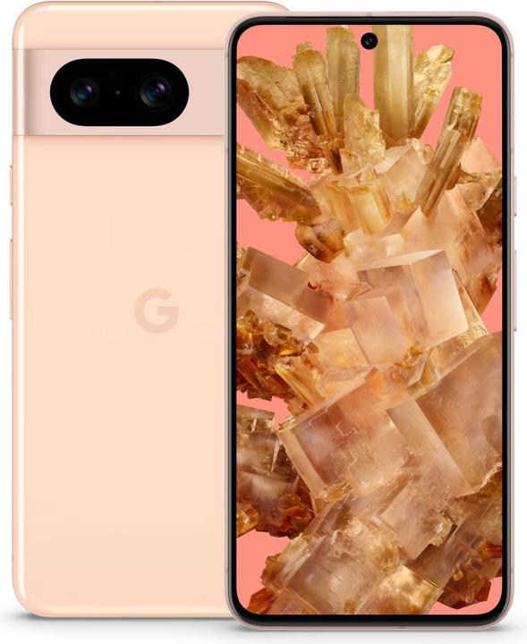 Google Pixel 8 (256 Go, Roses, 6.20", SIM + eSIM, 50 Mpx, 5G)