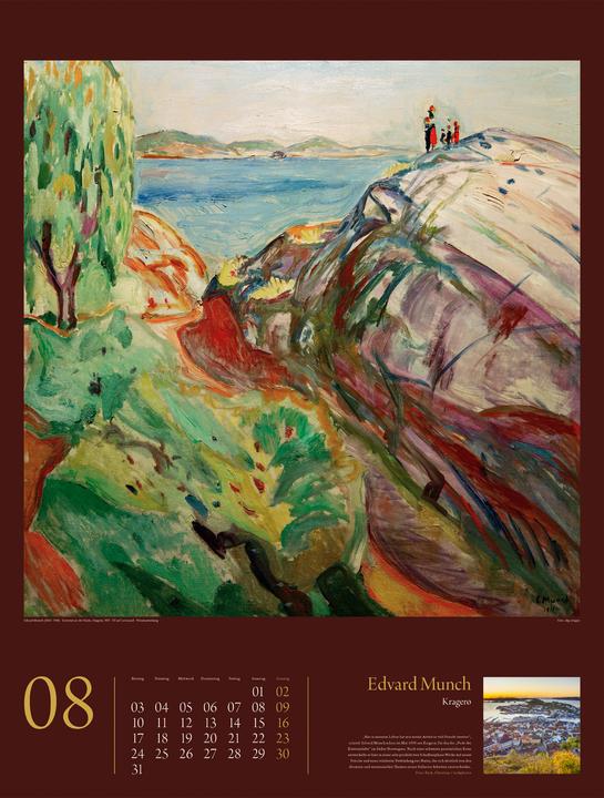 Produktbild KunstGeschichten - Meisterwerke und die Orte ihrer Inspiration Kalender 2026 (Harter Einband, Deutsch)
