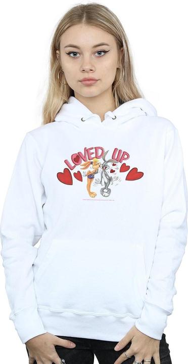 Actual product image Looney Tunes Womens/Ladies Bugs Bunny And Lola Valentine's Day Loved Up Hoodie (S)