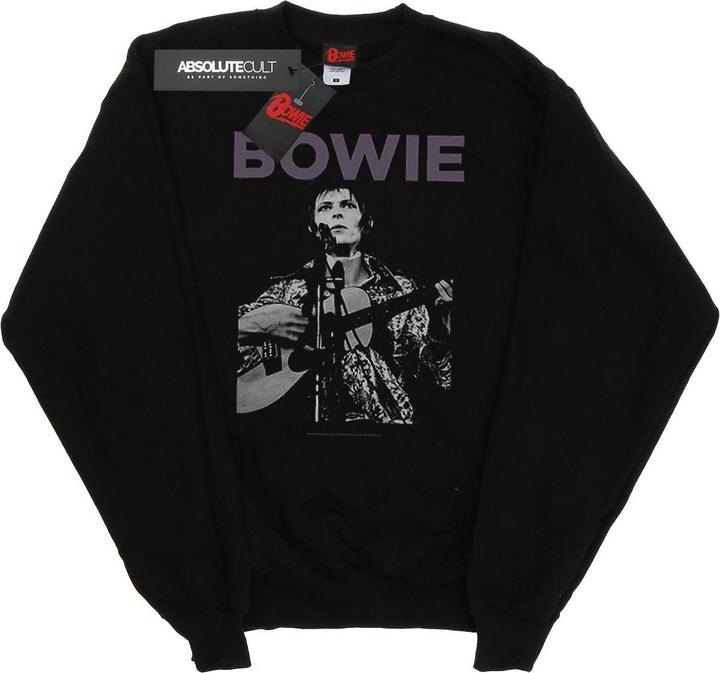 Actual product image David Bowie Mens Rock Poster Sweatshirt (S)