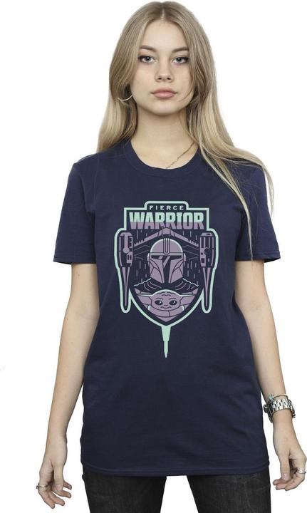 Produktbild Star Wars The Mandalorian Fierce Warrior Patch TShirt (XL)