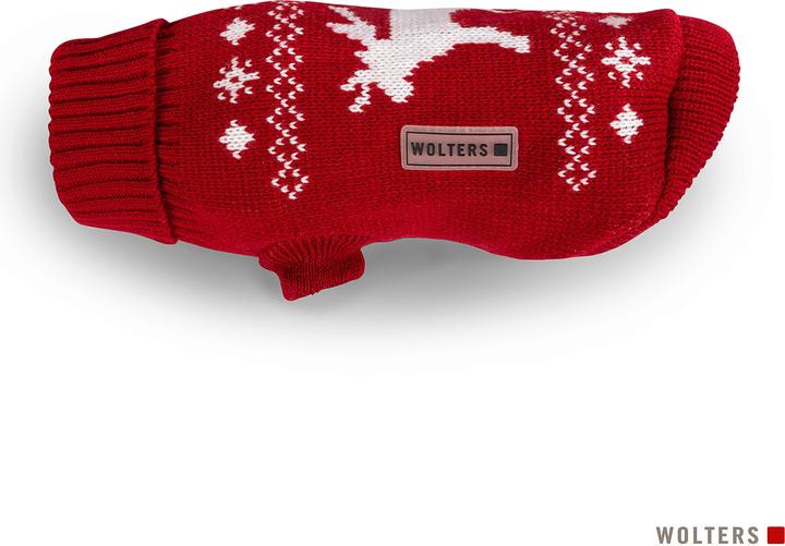 Image du produit Wolters Pull tricoté élan Mops & Co. 45 cm rouge/blanc (Pull-over pour chien)