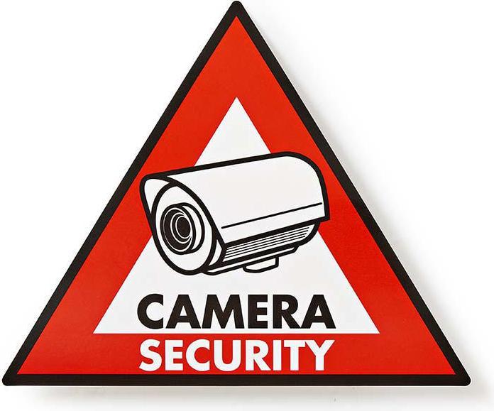 Nedis Simbolo dell'adesivo di avvertimento D e telecamera di sicurezza S