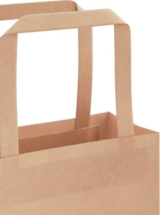 Actual product image VidaXL Kraft paper bags 50 pcs. with handle brown 21x11x31 cm paper bag (Gift bag, 50 x)