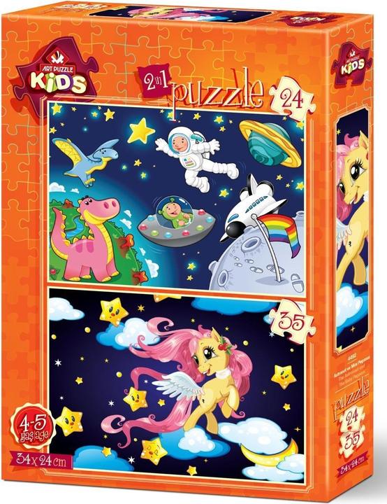 Actual product image Lamberth 2 Puzzles - The Astronaut and The Baby Pegasus (24 pieces)