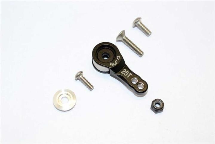 GPM Aluminium Hi-Torque Servo Saver 25T 2-hole black Airtronics/Ko/Jr