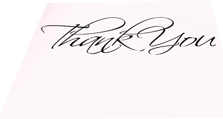 Actual product image Cameos Text Thank You Card (Pack of 6) (6 x)