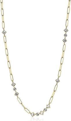 Brosway Emphasis BEH04 Glittering Gold Plated Clear Crystal Necklace