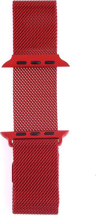 Produktbild Cover-Discount Apple Watch 42 / 44mm - Milanaise Edelstahl Armband rot (42 mm, 44 mm, Edelstahl)