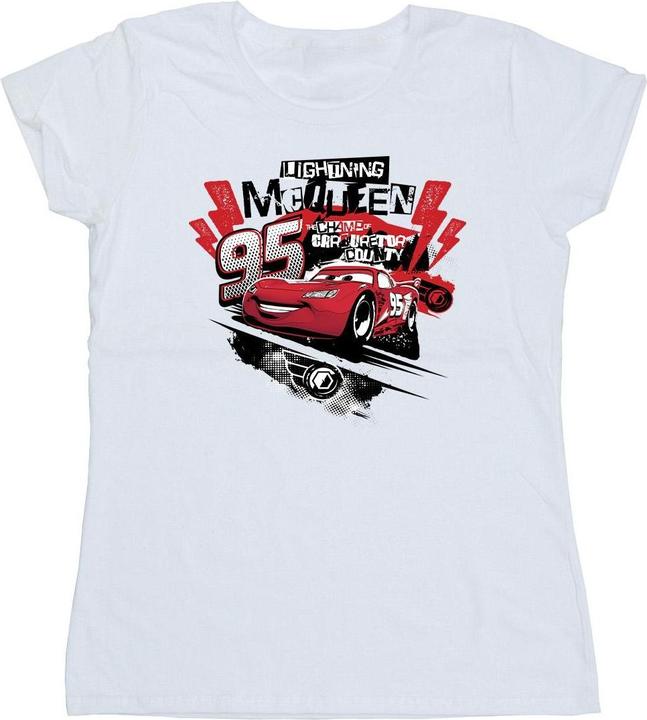 Actual product image Disney Womens/Ladies Cars Lightning McQueen Collage Cotton T-Shirt (M)