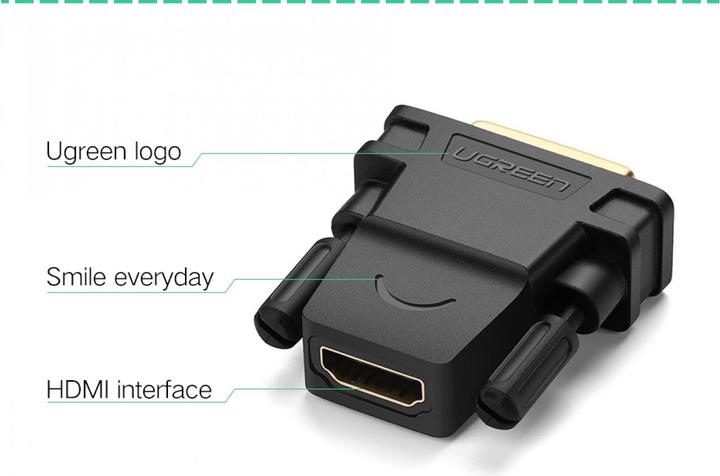 Image du produit Ugreen Adaptateur HDMI / DVI HDMI femelle DVI mâle 24+1 pôles (HDMI, 1.60 cm)