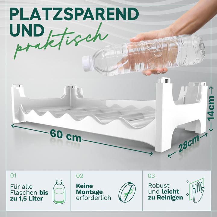 Produktbild Novaliv Weinregal für 36 Flaschen | Flaschenregal weiss | Regal stabilem Kunststoff (Weiss, 6)