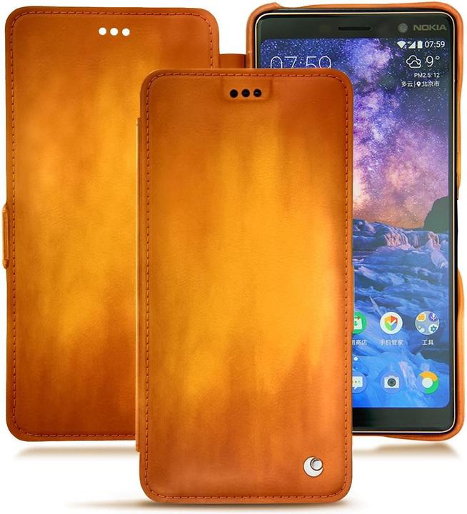 Productafbeelding Noreve Lederen omslag horizontaal (Nokia 7 Plus)