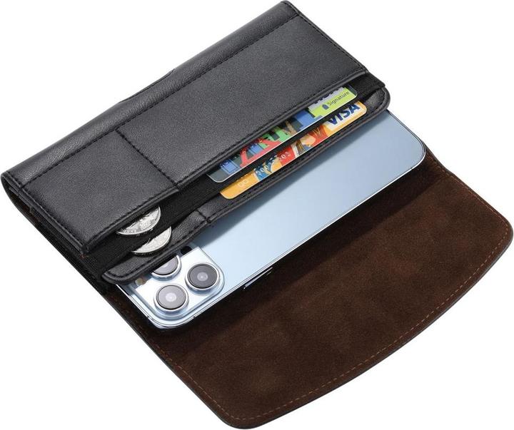 Produktbild Werkstein Universal XXXL Leder Tasche mit Gürtelclip - Schwarz