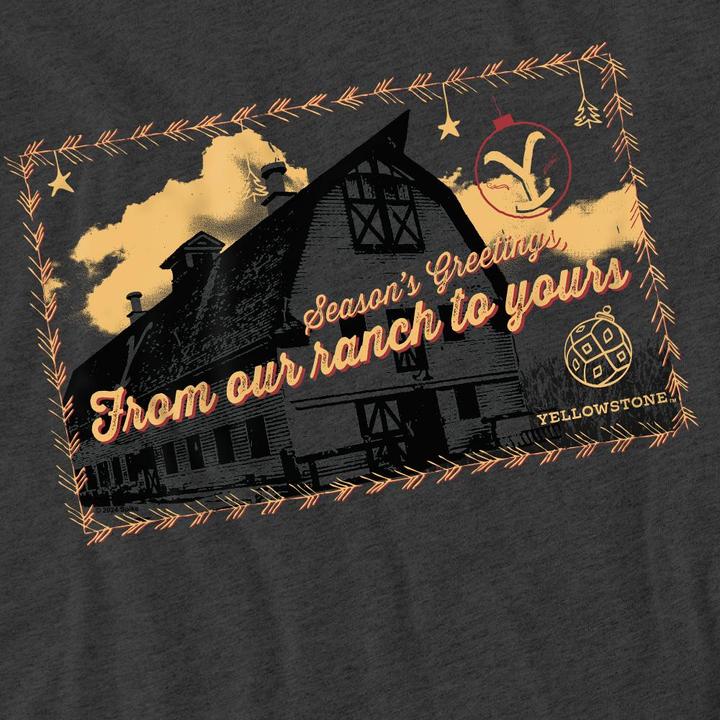 Actual product image Yellowstone Unisex Adult Seasons Greetings From The Christmas T-Shirt (M)