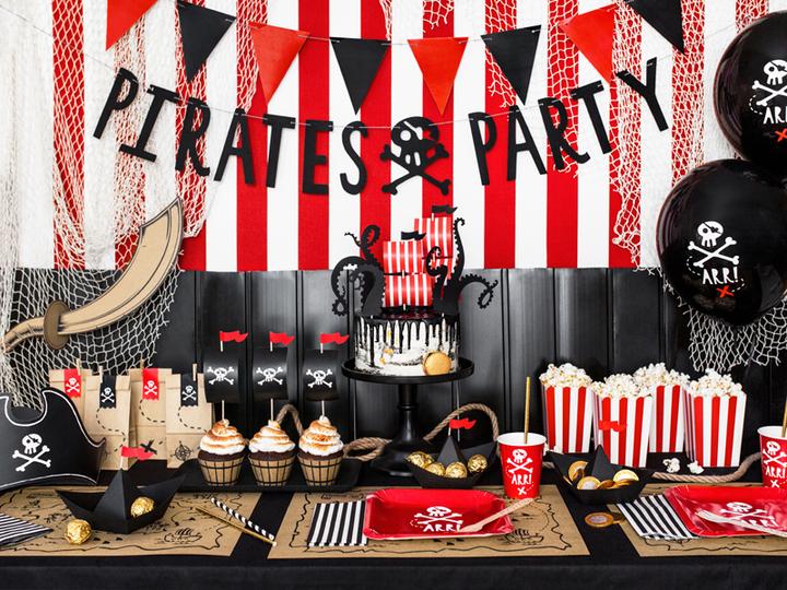 Image du produit Partydeco Couverts en bois avec motifs noirs (18 x)