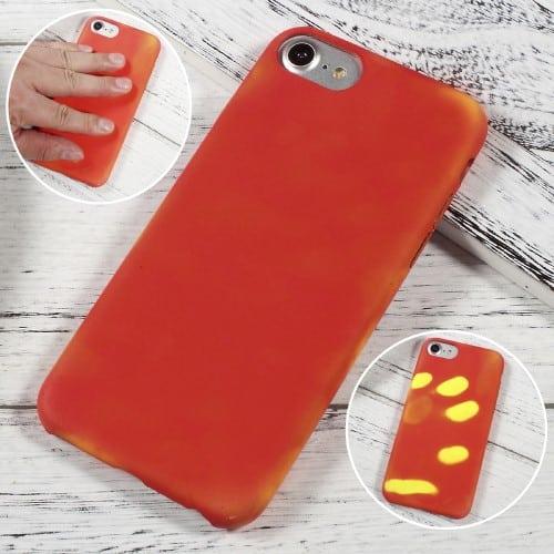 Produktbild Ueli Express iPhone SE / 8 / 7 Clip on Cover wärmeempfindlich Rot Orange (Apple iPhone 7, Apple iPhone 8, Apple iPhone SE)