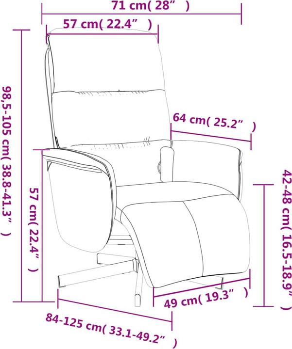Image du produit VidaXL Fauteuil de massage avec repose-pieds Tissu jaune clair,couleur