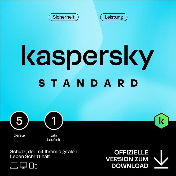 Kaspersky Standard 5device 1year Download (5 User, 1 Geräte/User, 12 Monate)