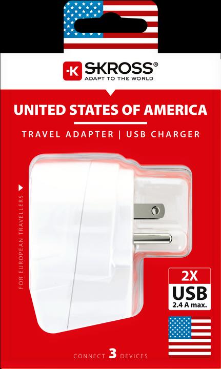 Actual product image Skross Travel adapter EU - USA