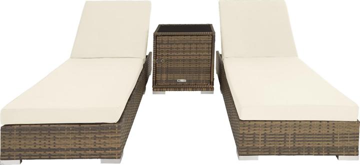 Actual product image tectake Sun loungers rattan (184 cm)