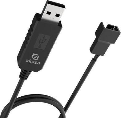 Produktbild Akasa - to DC Step-Up Voltage Converter Cable for USB to 3-Pin & 4-Pin PC Fan