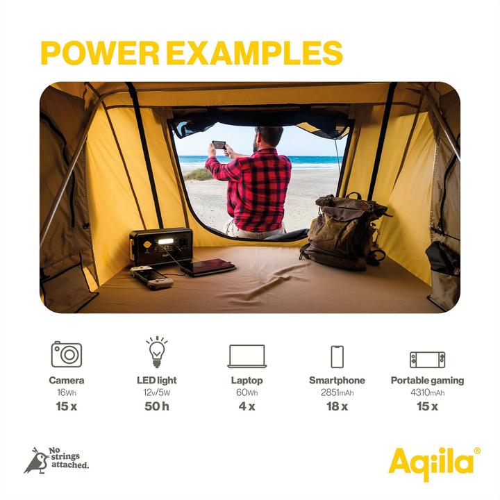 Actual product image Aqiila Powerbird S300 Powerstation LiFePO 4 Black, Yellow (294 Wh, 8.40 kg)