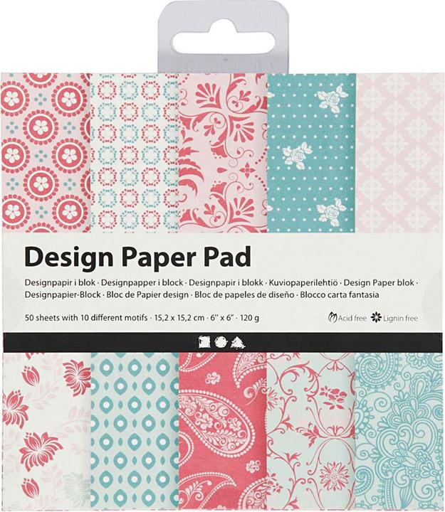 Actual product image Creativ Company Design paper pad pink, 50 sheets (120 g/m², 50 x)