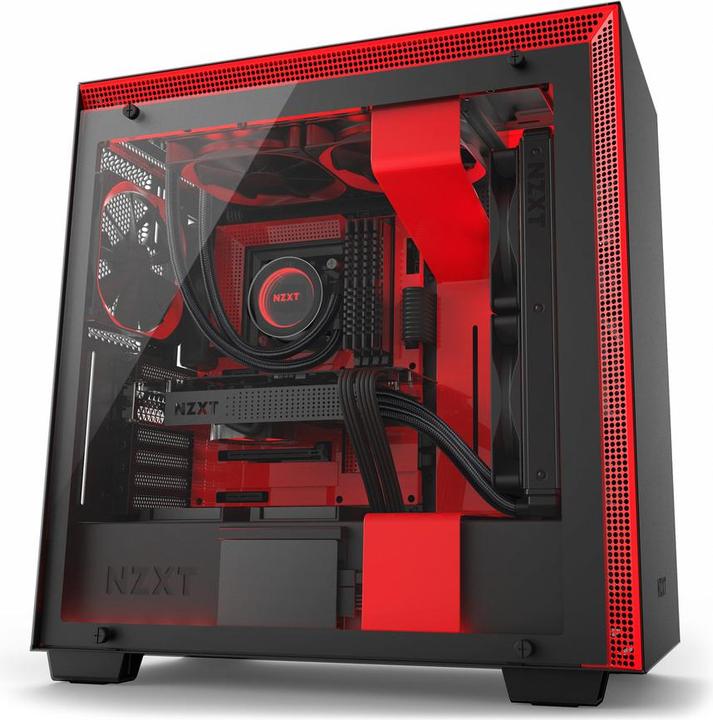 NZXT H700i - Red (ATX, mATX, Mini-ITX, E-ATX)