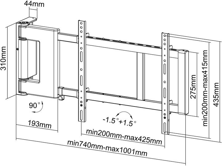 Actual product image Multibrackets Motorized wall mount (Wall, 55", 30 kg)